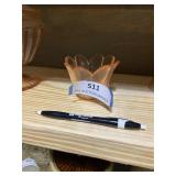 Tsaikka glass, pink tinted tulip shape