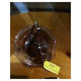 Hazel ware glass tea cup and saucer 1950-