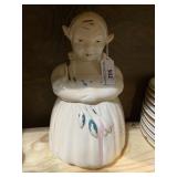 1940s Shawnee pottery Dutch girl cookie jar about