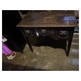 Gothic desk. Green man or north wind