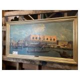 ï¿½ Venice scene ï¿½  Cipriani painting in a gold