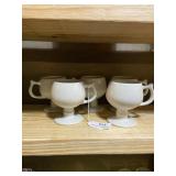 Hall 1970s pedestal cups five count