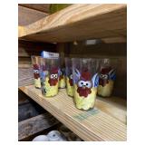 Hand painted rooster glasses.   eightVery cute