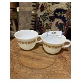 Vintage Pyrex  gold butterfly  coffee cups
