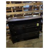 Vintage wood dresser with five drawers with desk