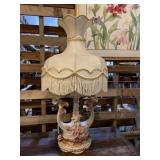 Beautiful Capodimonte  lamp with fringed