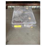 Lucite box filled with thread and sewing