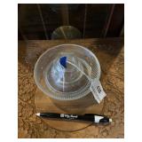 Vintage glass bird/chicken waterer