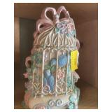 Vintage cast iron birdcage doorstop 10 inches