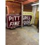 Very large neon sign. Works !  Pitt Grill Fine