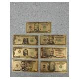 Set of 24 karat gold fun money