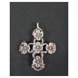 James Avery 2.5 inch dogwood cross pendant