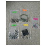 Assorted costume jewelry, mostly sparkly necklaces