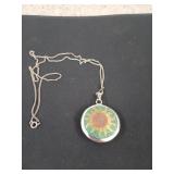 Sterling silver sun pendant