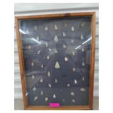 Framed 45 pc Arrowhead collection 25x19