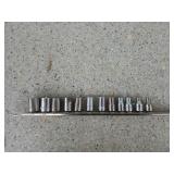 12 PC Craftsman 6 pt 1/4" drive sockets 5/32-9/16"