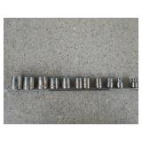11 Pc Craftsman 12 pt 3/8" drive sockets 1/4-7/8"
