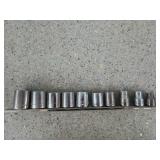 10 Pc Craftsman 12 pt 3/8" drive sockets 5/16" -