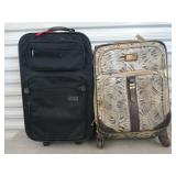 2 rolling suitcases