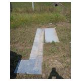 Two pieces of aluminum diamond plate 96x14x3/16,