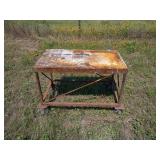 Steel rolling table 30.5x42x24