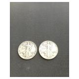 1940, 1941 D walking liberty half dollars