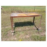 Steel rolling work table 31.5 X 48 x 24