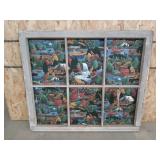 Old wooden window decor 27x32