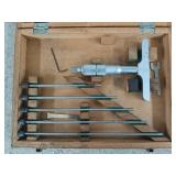 Mitutoyo depth micrometer with interchangeable