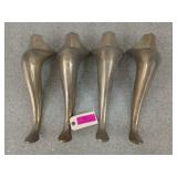4 brass legs 13"