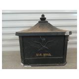 Metal ornate mailbox 18 x 17.5 x 12