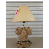 Faux rock table lamp 26"