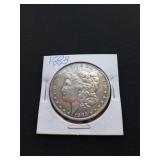 1883 Morgan silver dollar