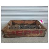 Wooden Pepsi soda crate