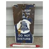 Porcelain Bell system sign 7 x 3.5