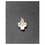 James Avery silver dogwood charm, 3/4 in long,