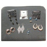Eight pair of assorted earrings
