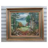 Framed oil on canvas 26.5 x 30.5