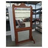 Wood framed sanding double mirror 72 x 34.5 x 24