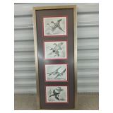 Framed waterfowl etchings by Brown? 28.25 X 11.25