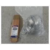 10 ct stainless hose clamps, wood folding ruler w/