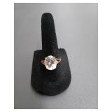 14 karat gold ring size 7 with large cz? China