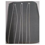 3 silver chains, 24 in each, one needs minor