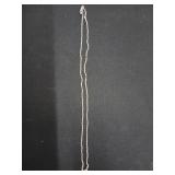 18 in, 14 karat white gold chain