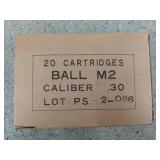20 rds Ball M2 .30 cal