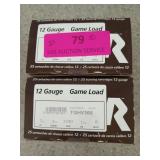 50 rds 12 ga 2 3/4" 1 1/4 oz 6 shot game loads