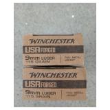 100 rds 9mm Luger 115 gr FMJ