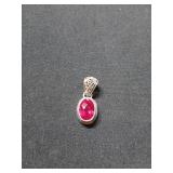 1 in Sarda pendant with red gem