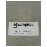 50 rds 40 S&W 180 gr