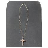 18 inch silver chain with double-sided cross